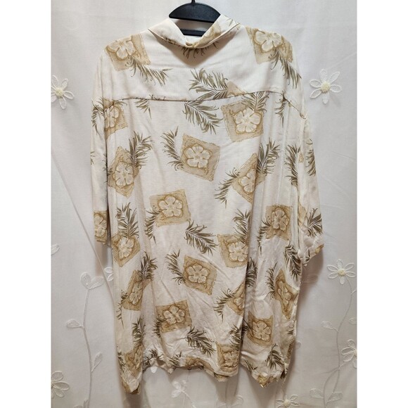 CARIBBEAN MENS XL MENS BUTTON UP SHIRT FLORAL VINTAGE Y2K TROPICAL VACATION SOFT - Picture 15 of 16